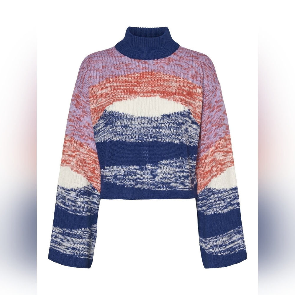 Vero Moda Knitted Sweater L Colorful Turtleneck